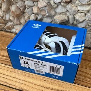 Adidas Superstar Crib Shoes in Black and White